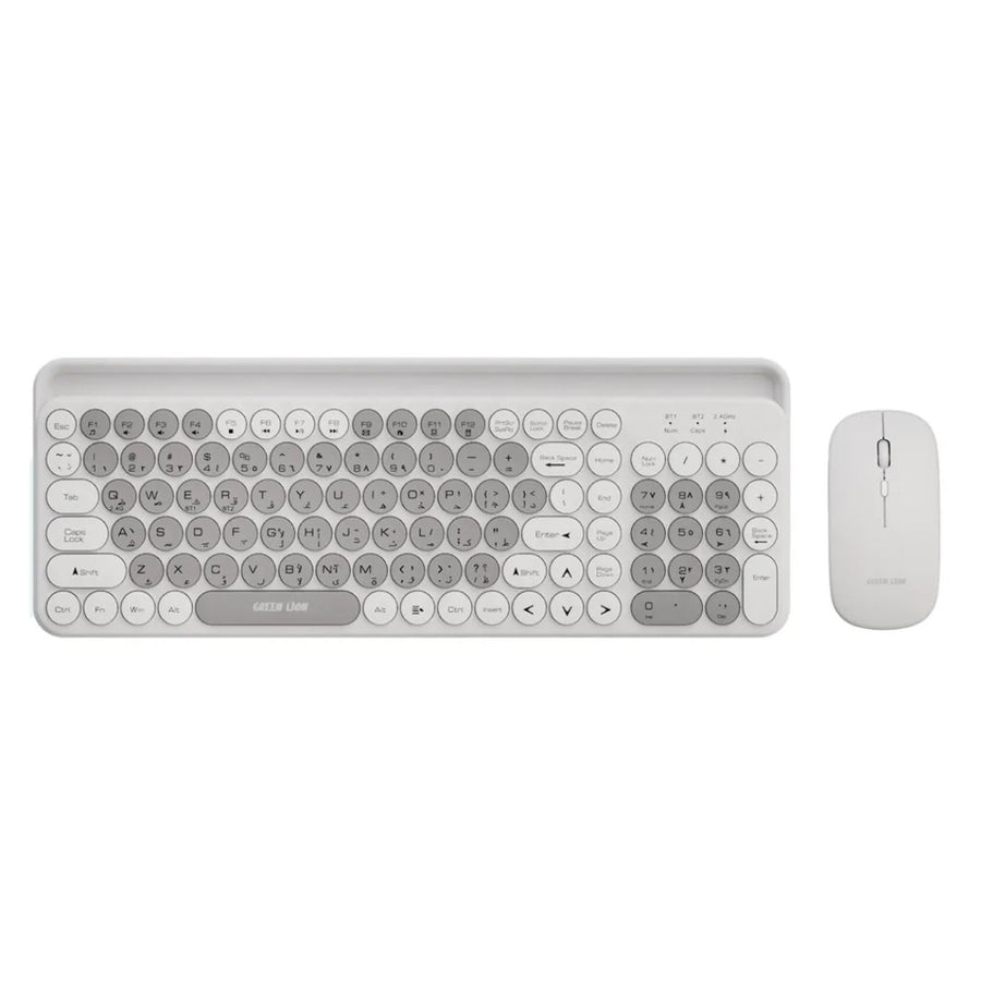 GREEN LION WIRELESS DUO WIRELESS MOUSE + KEYBOARD - GREY