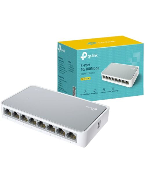 TP-LINK TL-SF1008D 8-Port 10/100Mbps Desktop Switch