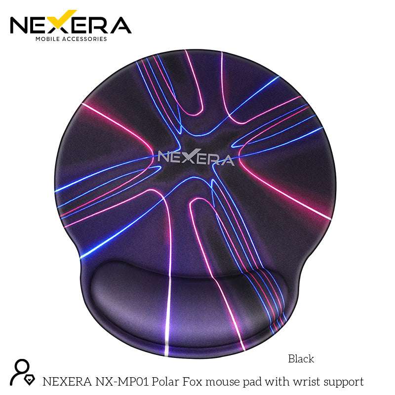 NEXERA GM30 Polar Fox mouse pad with wrist support