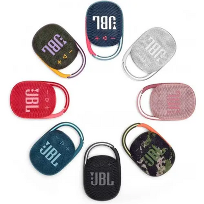 JBL Clip 4 Echo Edition Ultra Portable Waterproof Wireless Bluetooth Speaker, Mixed Colors