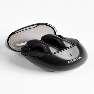 GREEN LION ATHENS PREMIUM SOUND WIRELESS EARBUDS - BLACK/ white