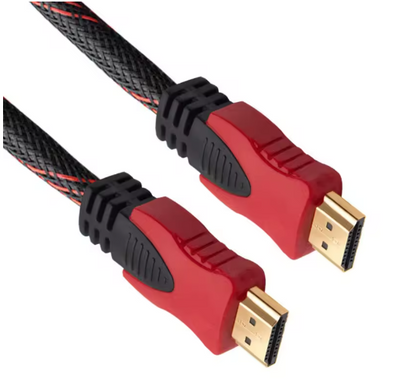 Black and Red Braided High Speed ​​HDMI Cable HDTV Compatible HDMI V High Speed ​​Cable Computer TV Data Monitor Supports 3D P