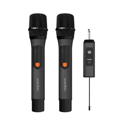 Porodo Soundtec Duo Mic Aluminum Rechargeable Wireless Microphone
