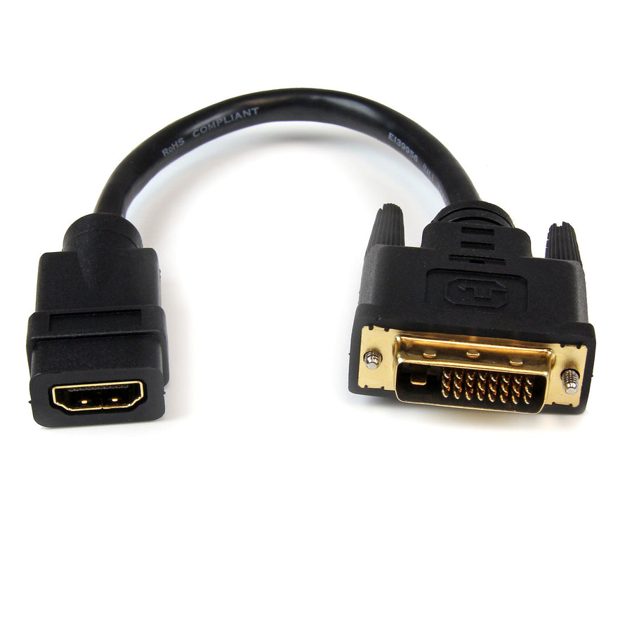 8in (20cm) HDMI to DVI-D Video Cable Adapter - HDMI Female to DVI Male